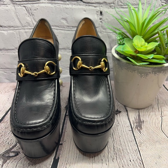 Gucci Vegas Horsebit Pump Studded Size 36 in Black Leather - Picture 3 of 15